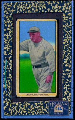 Picture, Helmar Brewing, T206-Helmar Card # 286, Amos RUSIE (HOF), Posed follow through, New York Giants